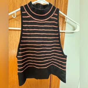 Victoria’s Secret size XS sleeveless sweater black with hook clasp detail back